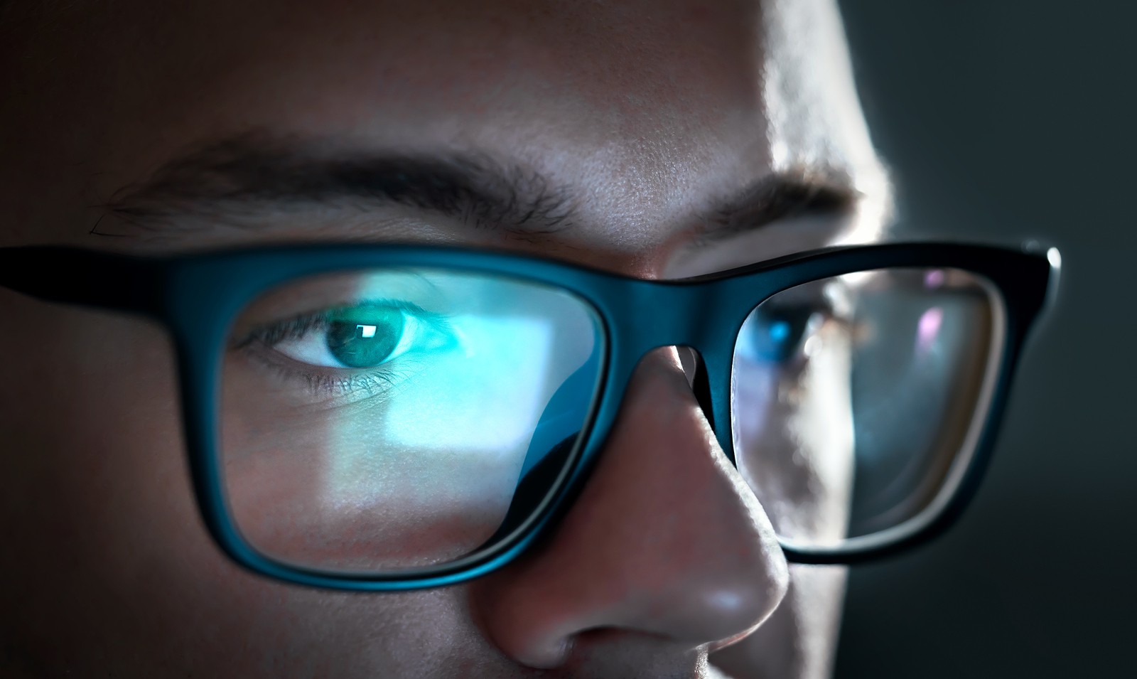 Computer screen light reflect from glasses. Read more about starting a new habit. You can get help with anxiety therapy and online therapy here with a Tigard, OR therapist. 