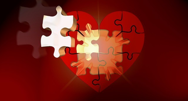 heart with a missing puzzle piece | counseling in Tigard, OR | therapy in Tigard, OR | online therapy in Oregon | Discover Counseling heart with a missing puzzle piece representing connecting what you feel in your body to the emotions you're having. Anxiety treatment in Tigard, OR can help. Learn more in counseling with a therapist in Tigard, OR