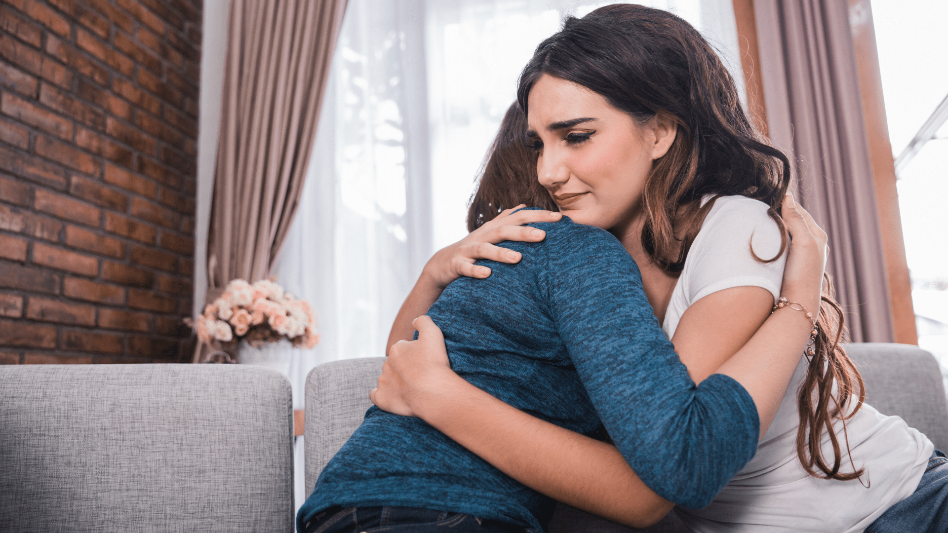 An image of two women hugging displaying the avoidance of red flags through empathy. | Therapy in Tigard, OR, Relationship Therapy in Tigard, OR, Couples Counseling in Tigard, OR | 97223