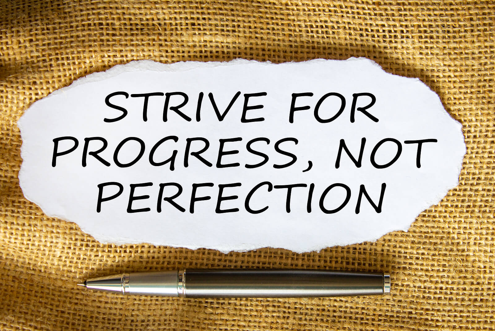 Image of "strive for progress, not perfection" on a piece of paper. Are you curious about online counseling in Oregon? An online therapist in Oregon can give you the guidance you need. Reach out today to start online therapy in Oregon. Call now!