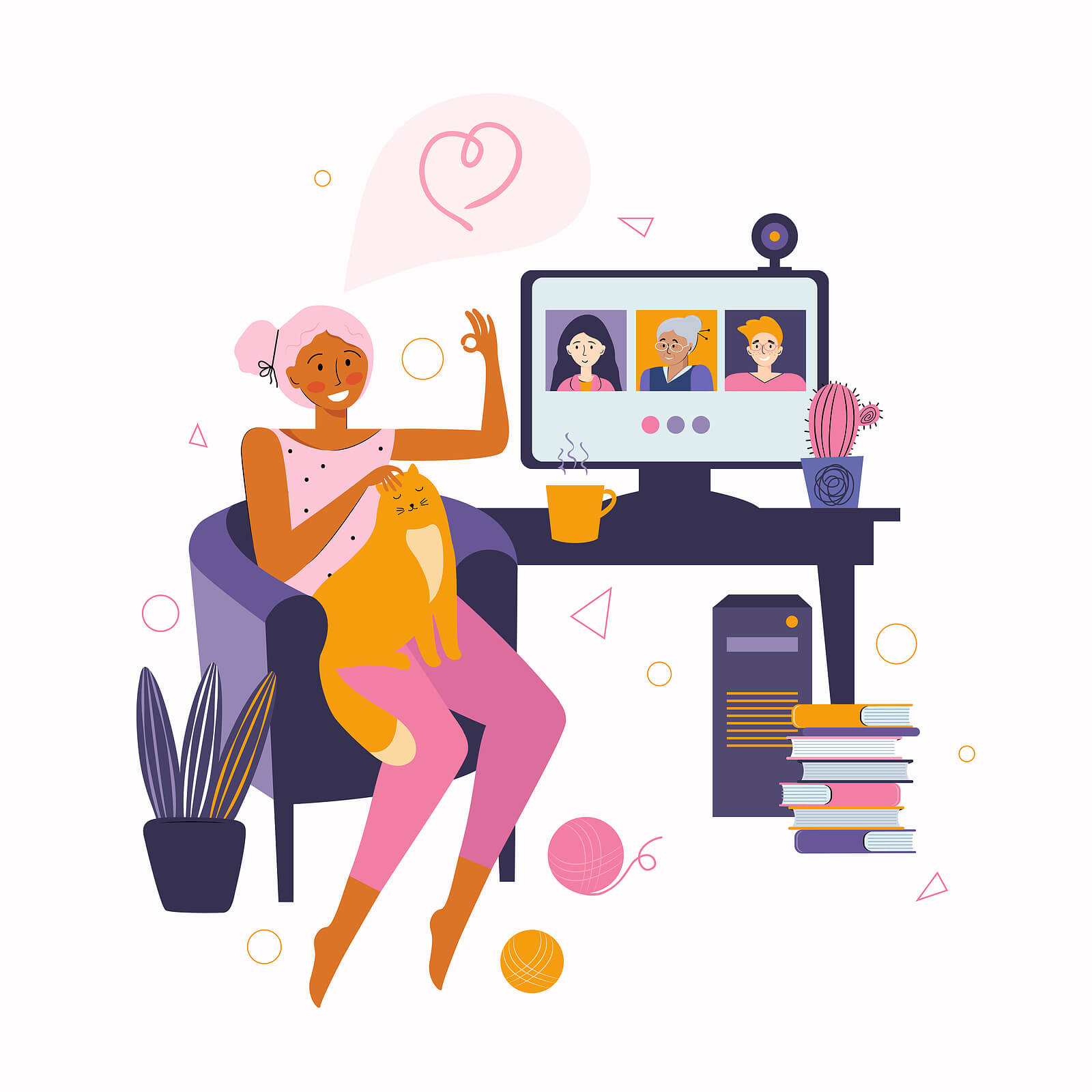 online meeting | online therapist in oregon | oregon online therapist | therapy in tigard, or | 97223 A graphic of a woman smiling while looking at their video conference meeting. Learn more about the support online therapy in Oregon can offer by contacting an online therapist in Oregon or searching “online therapy Oregon” today.