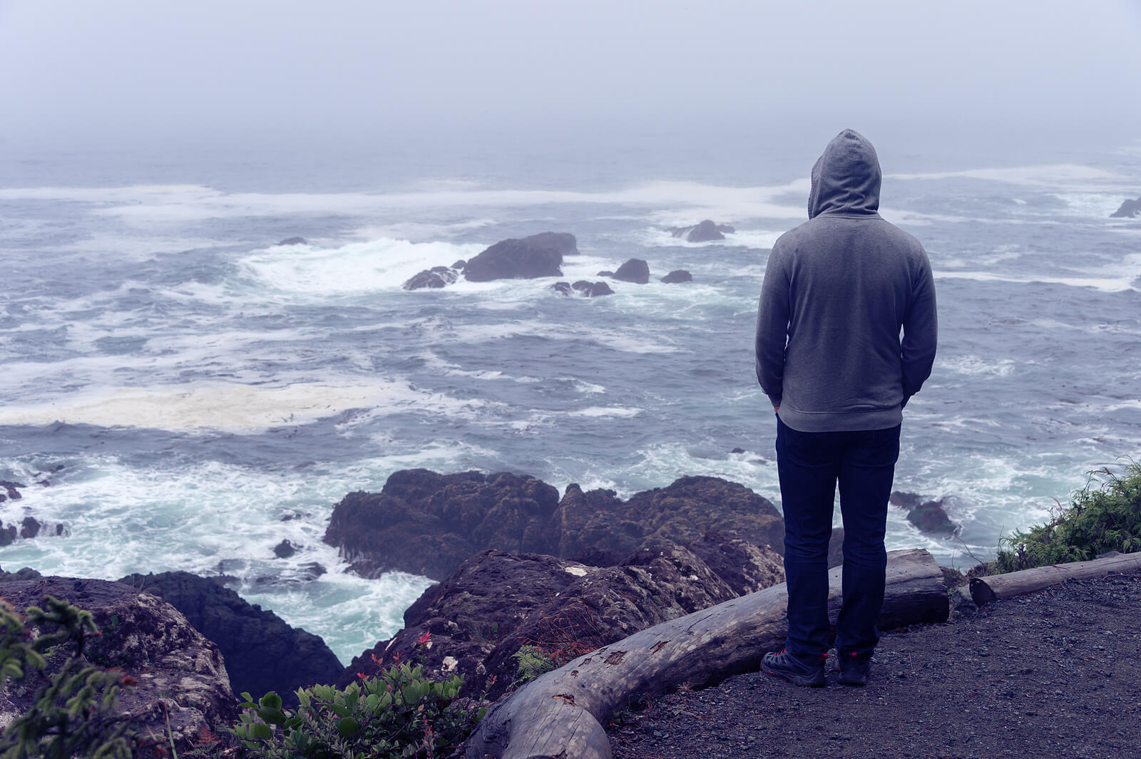 lonely on shore | therapy in tigard, or | online theapist in oregon | therapy for depression tigard, or | 97223 | 97224 | 97281 A lone person wearing a hoodie stands near a shore on a cloudy day. This coud represent the isolation of depression an online therapist in Oregon can address. Learn more about online therapy in oregon and gratitude by searching for "oregon online therapist" today.