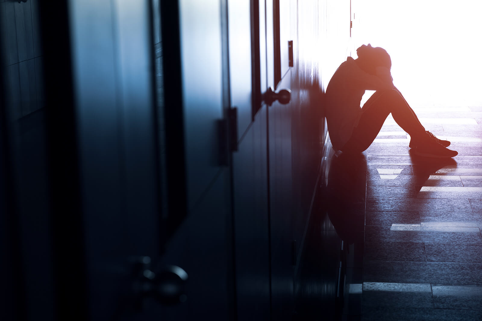 isolated in hallway | social anxiety in tigard, or | christian therapist in tigard, or | social anxiety in oregon | 97223 | 97224 | 97281 A person sits alone with their back against a hallway. This could represent the isolation of social anxiety in Oregon that an anxiety counselor Tigard can address. Learn more about social anxiety in Tigard, OR and how a Christian therapist in Tigard, OR and other serivces.